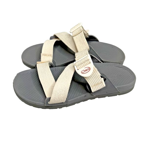 Chaco Z/1 Classic Women’s US 7 EU 38 One Strap Sandals Off White Strap Gray Sole - Picture 1 of 16